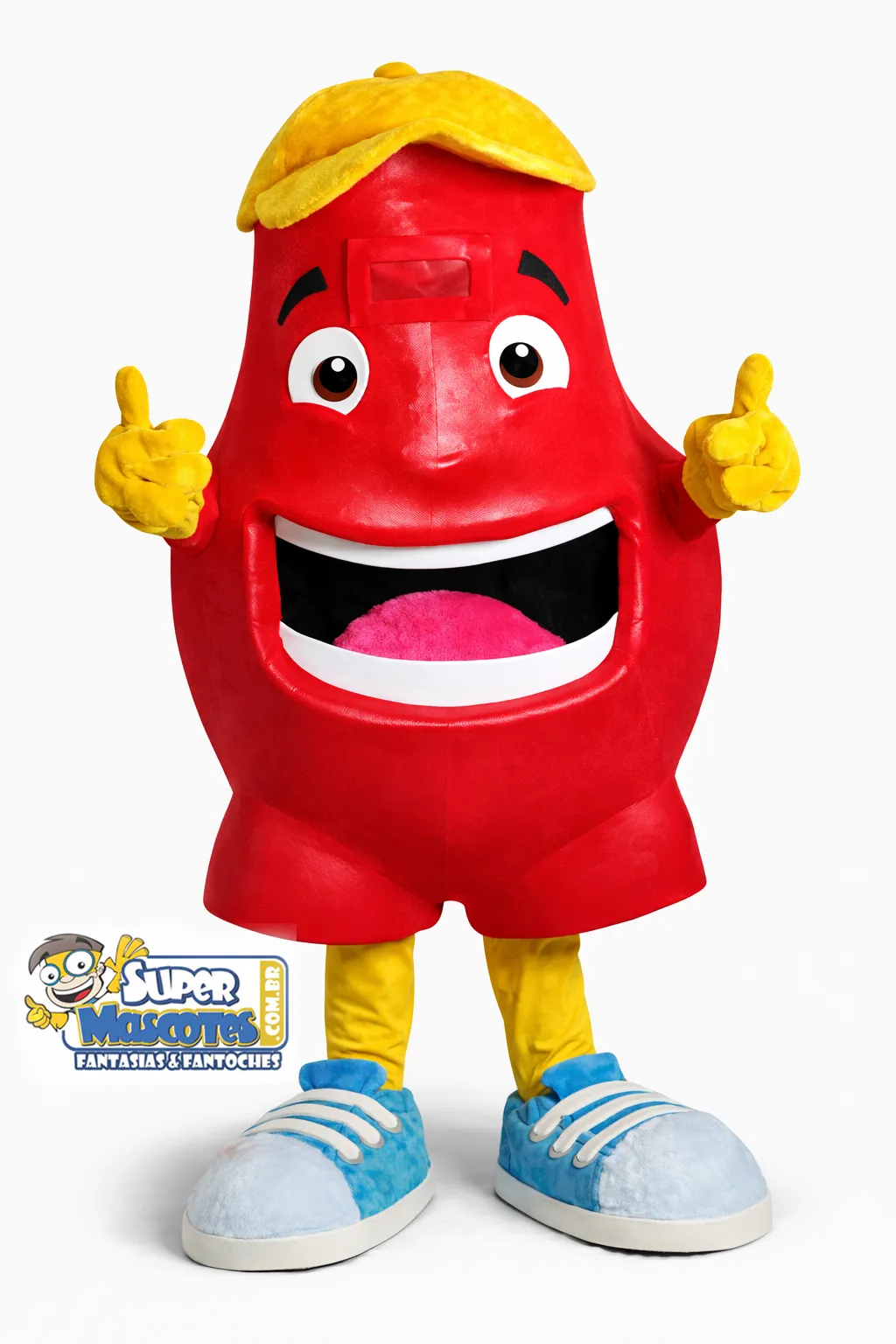 fantasia mascote caixa quadrada